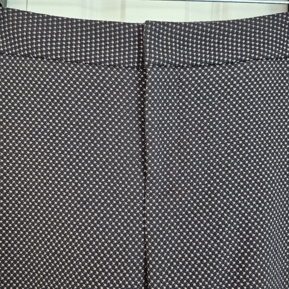 NYDJ Marilyn Lift Tuck Straight Ankle Pants Womens 12 Black Micro Dot